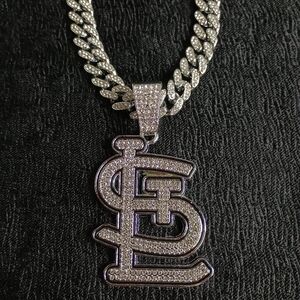 St Louis Cardinals Hip Hop Necklace Pendant Cuban Chain Link Baseball MLB